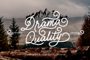 Drama Quality Font: A Handwritten Script for Crafters and Makers
