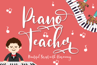 Piano Teacher Font: A Sweet Script for Creative Makers