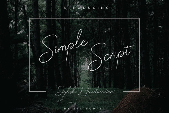 Simple Script: A Handwritten Typeface for Editorial Elegance